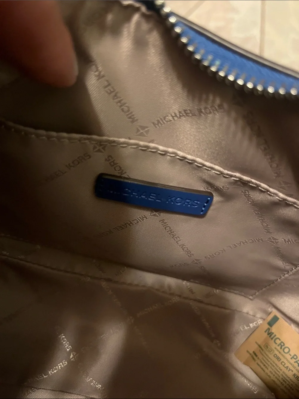 NWOT Michael Kors Blue Ombre MK Logo Shoulder Bag